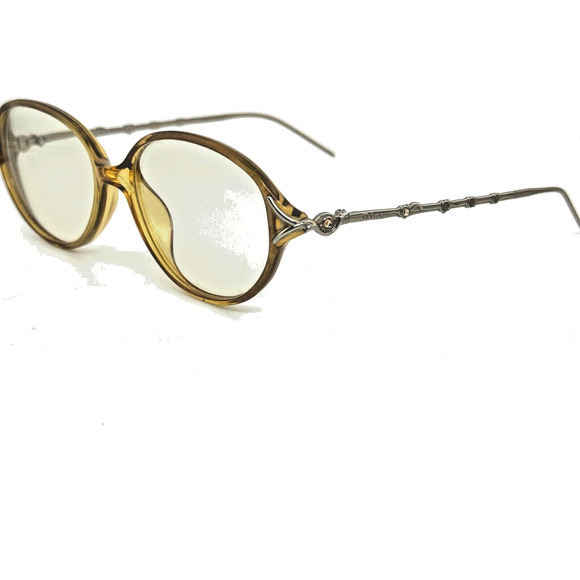 CHRISTIAN DIOR mod CD3034 12C 125 Eyeglasses Frame Brown Orange Silver H14281 - Picture 1 of 8
